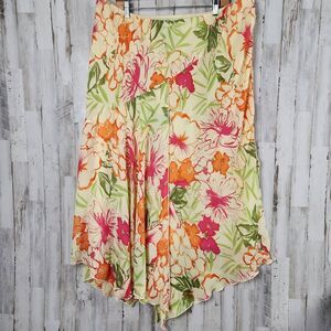 Russell Kemp Floral Maxi Skirt Yellow Size 3X